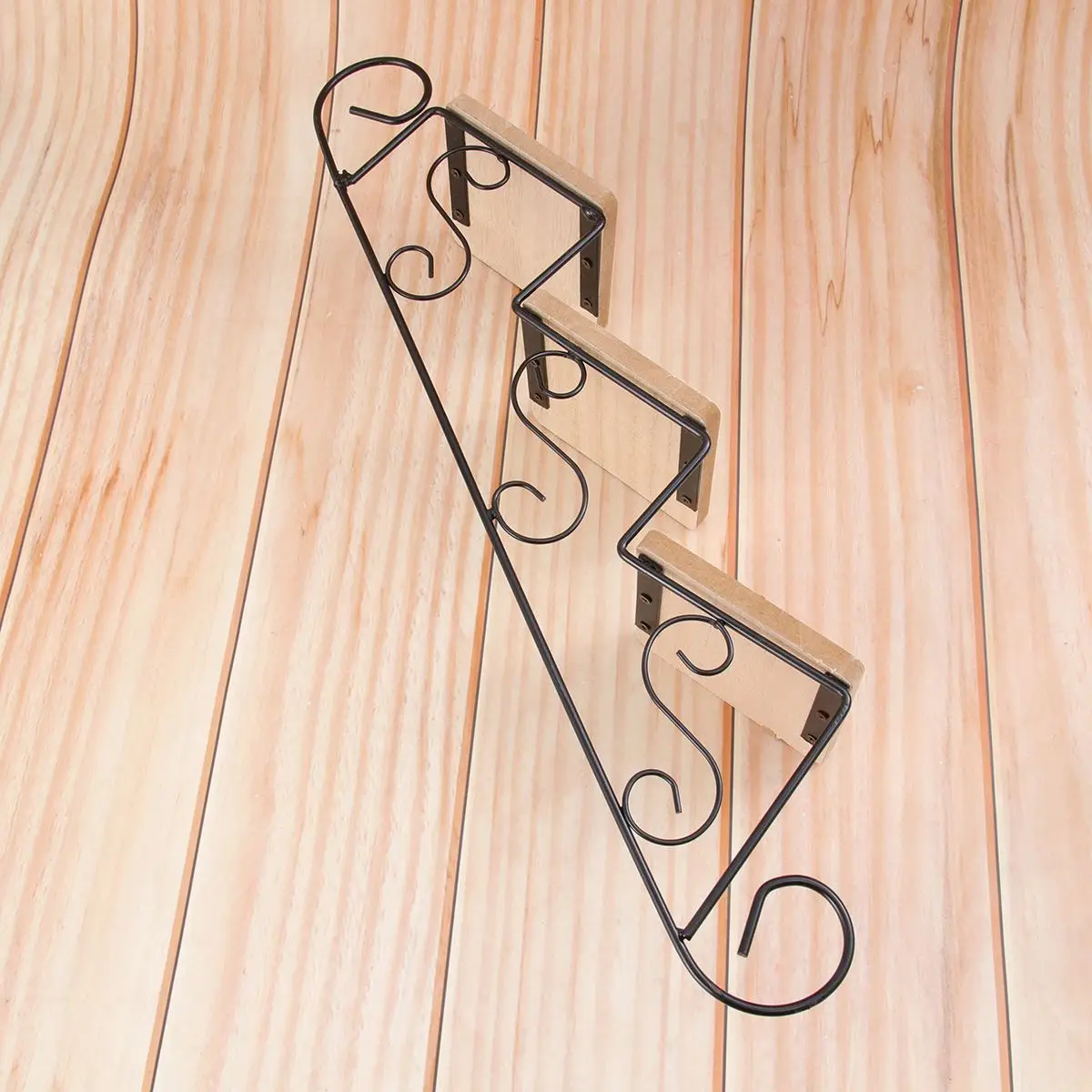 American Rural Creative Staircase Wall Hanging Decor Creative Rural Style Simple Stair Flower Shelf Shape Household Shelf A50