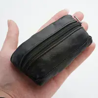 Mini porte-monnaie Portable à fermeture éclair pour hommes, étui en cuir PU souple pour clé de voiture, porte-monnaie à la mode, cadeau, Mini porte-monnaie souple à fermeture éclair, sacs à clés 3