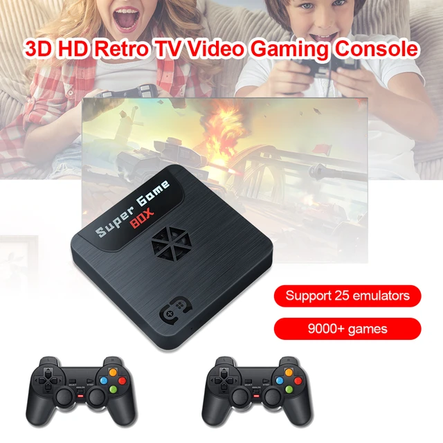 10000 + Jogos De Vídeo Game Console PS1 4K Jogo De Playstation Controlador  Sem Fio Gamepad 64GB Jogo Vara Superbox