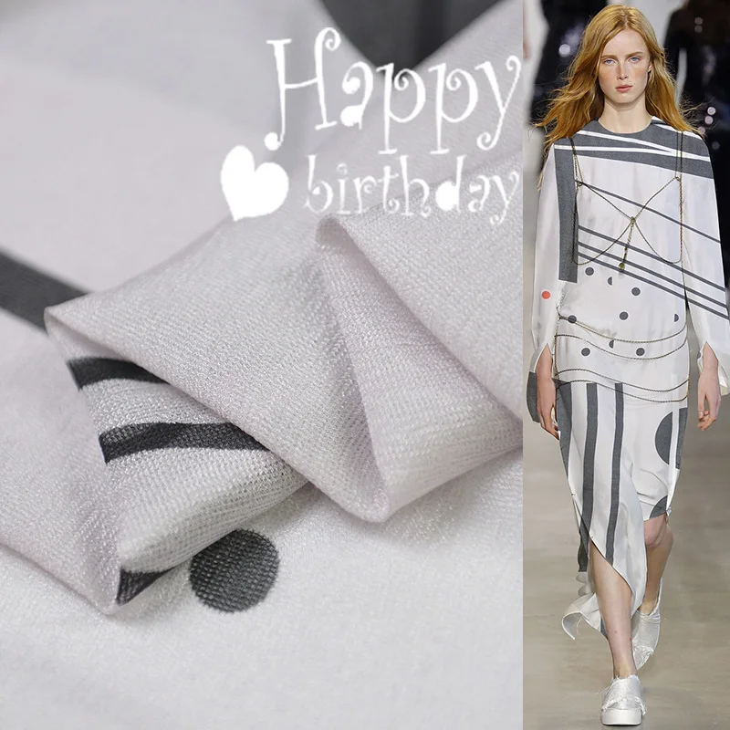 100 см* 135 см тонкий шелк тутового шелкопряда жоржет, шифон геометрический лоскутный мягкий