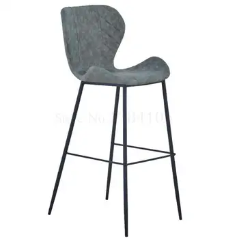 

European Style Iron Bar Chair Modern Simple Bar High Stool Back Bar Stool Front Desk Cash Register High Stool Household