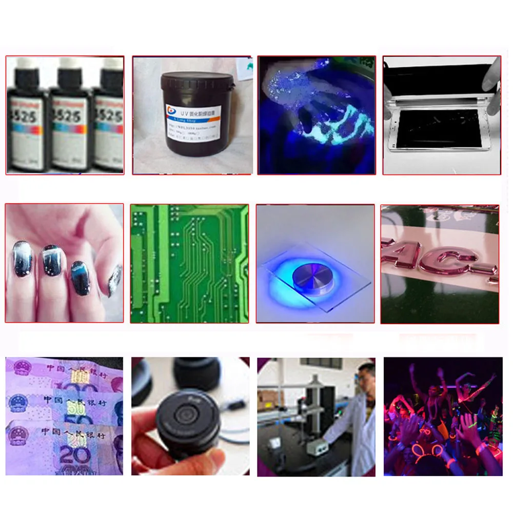 180W Ultraviolet Light UV Glue LED Curing Lamp 365nm 405nm 395nm For Shadowless Glue Green Oil Photosensitive Resin 3D Printing