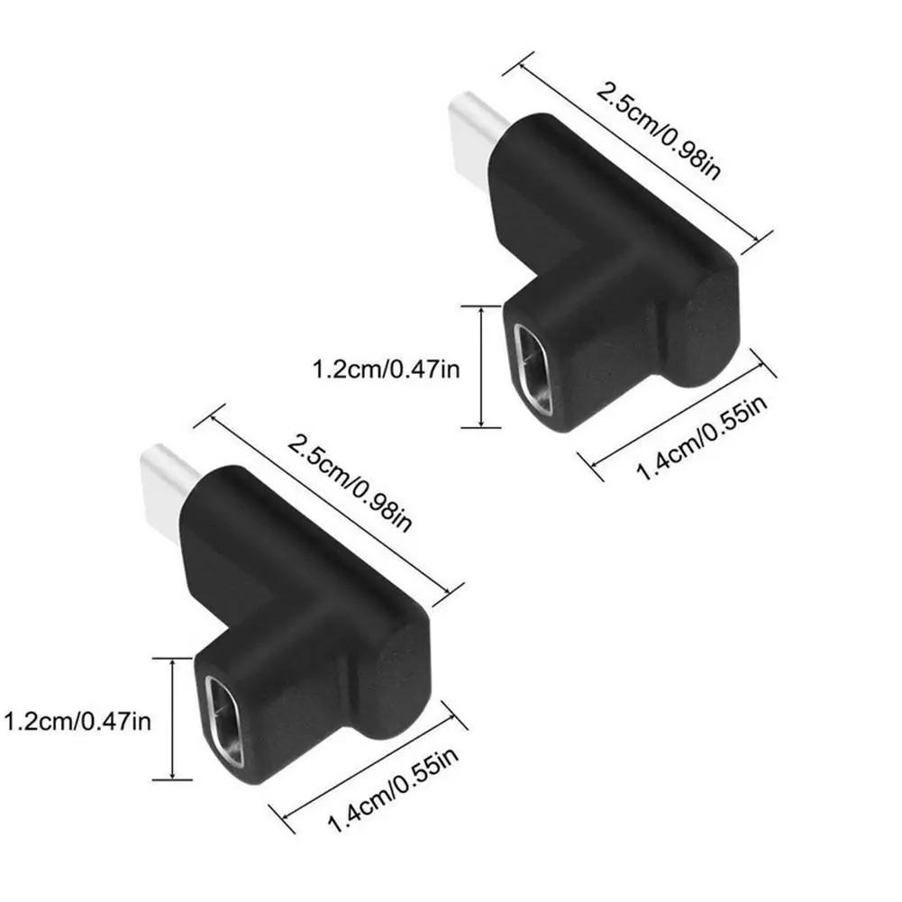 90 градусов USB 3,1 type C Мужской Женский прямоугольный адаптер конвертер Черный JLRL88