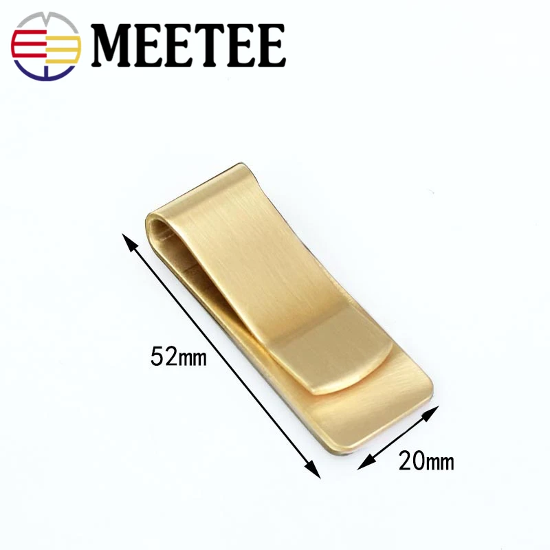 2 шт. Meetee 50*20 мм Ретро латунная Толстая стильная пряжка кошелек для мужчин и женщин