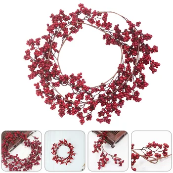 

2pcs Christmas Fake Red Fruit Branch Decor Christmas Style Lifelike Fake Branch Ornament Fruit Branch Decor for Home Decor