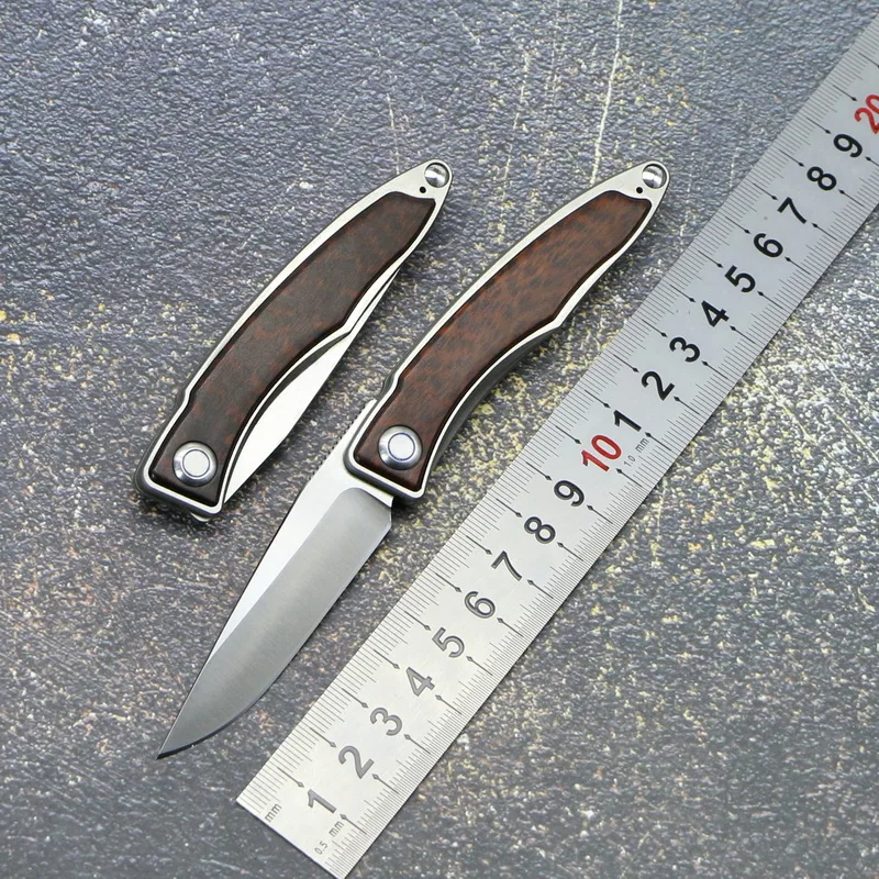 

TIGEND T12 folding knife M390 Blade snake wood Titanium handle Camping hunting Tactics pocket fruit knife Survival EDC Tools