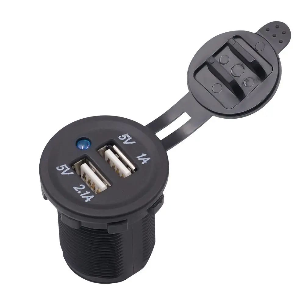 DC 12-24V Универсальное автомобильное зарядное устройство для мотоцикла USB
