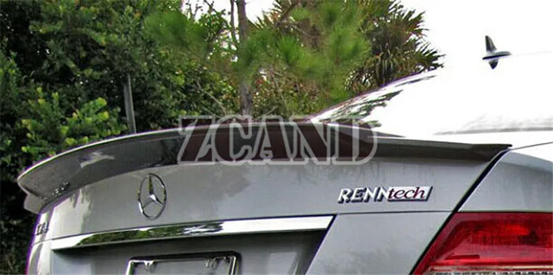 V стиль Настоящее углеродное волокно багажник спойлер подходит для Mercedes BENZ W204 Седан 4D C200 C250 C300 C350 C63AMG 2008-2013