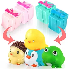 Boîte cadeau à rabat en Silicone, Jouet Animal mignon Anti Stress, cadeaux de fête d'anniversaire pour enfants, remplissage de sacs à bonbons 