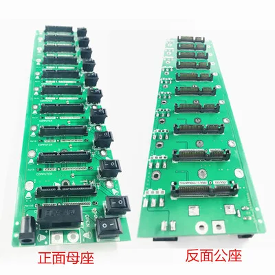 SSD твердотельный жесткий диск тестовая доска шесть десять ртов мужской и женский старение доска одиночные и двухсторонние тестовые инструменты - Цвет: Цвет: желтый
