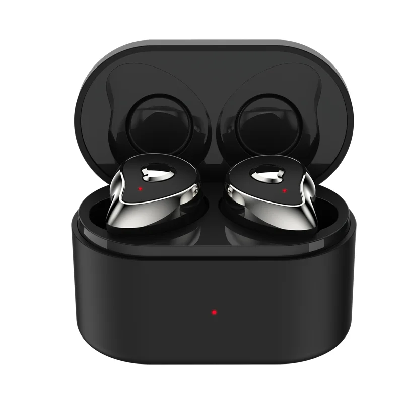 Bluetooth 5,0 наушники 6D стерео беспроводные наушники IPX5 водонепроницаемые спортивные наушники с зарядным устройством 650 мАч для Iphone - Цвет: Black Silver