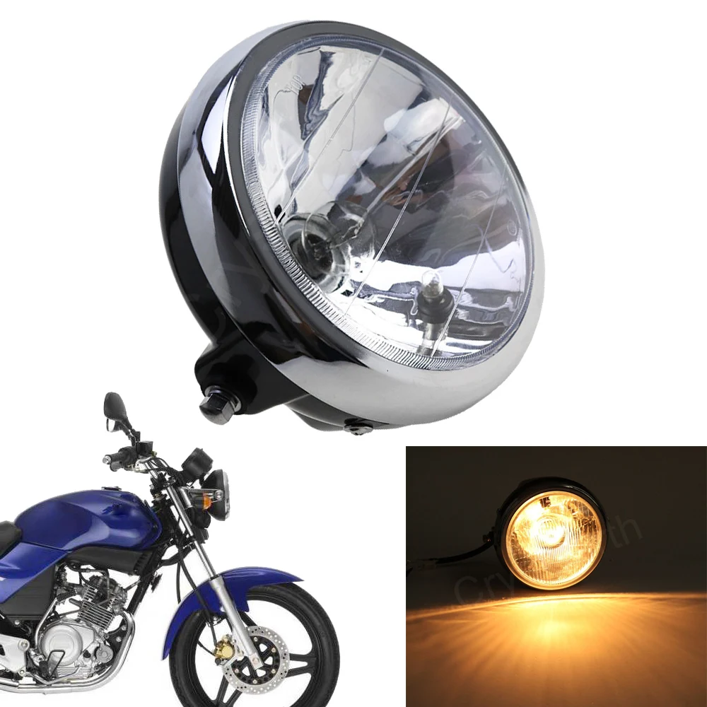 7" Round Motorcycle Headlight Headlamp Lighting Head Lamp For Yamaha