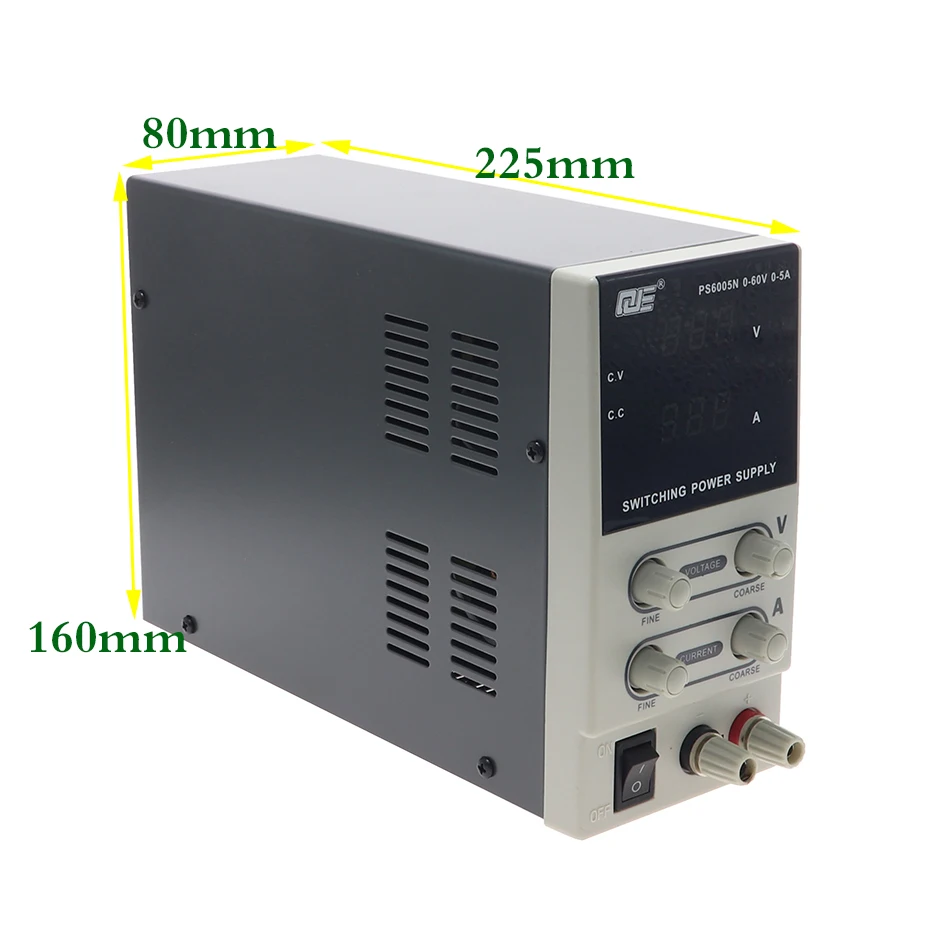 QJE PS6005N переключатель Регулируемый источник питания постоянного тока Регулируемый 0-60V 0-5A для мобильных телефонов, компьютеров, ремонт, блок питания двойной светодиодный дисплей