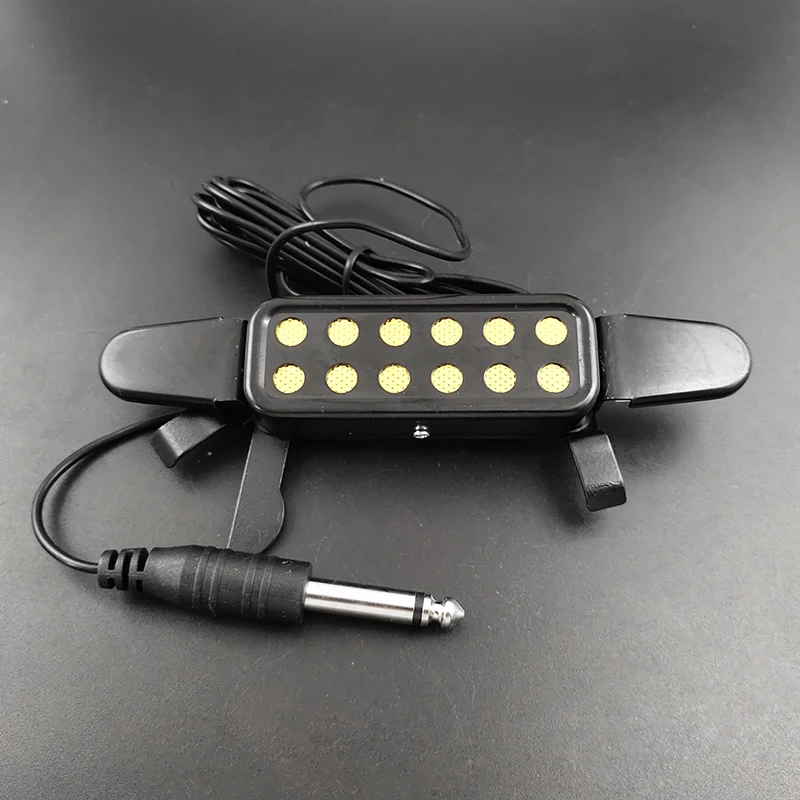 Clip-on 12 Hole Acoustic Guitar Sound Pickup Microphone Amplifier Speaker  T1K9