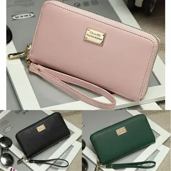 

New Women Leather Wallet Lady Card Coin Holder Long Purse Clutch Zipper Bag