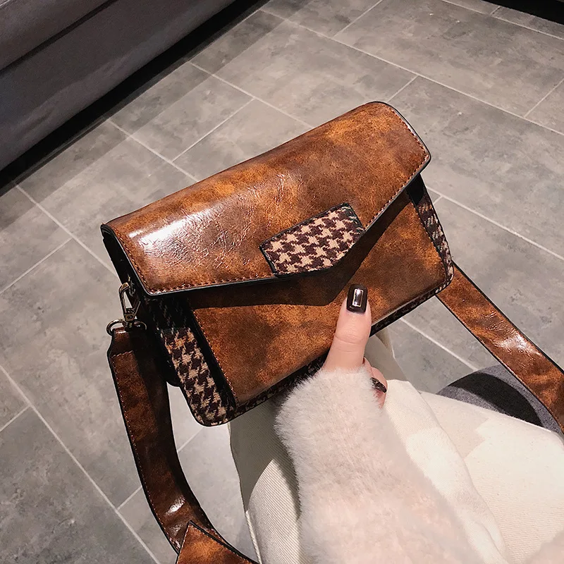 

Bag Women's 2020 New Style Autumn & Winter Wide-Strap Shoulder Bag Petite Korean Style Version Versatile Textured Shoulder Bag W