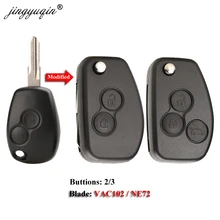 Чехол для ключей jingyuqin VAC102 Ne72, модифицированный для Renault, Renault, Dacia, Modus, Logan, Clio, Espace, Nissan 2/3BTN, откидной Чехол брелока Дистанционного Управления Чехол для ключей jingyuqin VAC102 Ne72, модифицированный для Renault, Renault, Dacia, Modus, Logan, Clio, Espace, Nissan 2/3BTN, откидной Чехол брелока Дистанционного Управления