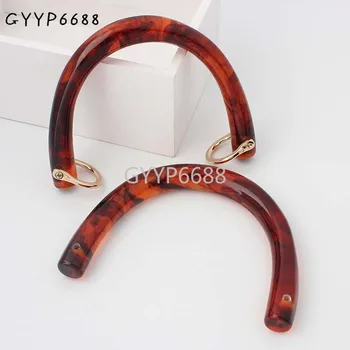 

2-10-30 Pieces 12x9cm Acrylic Handle Leather Purse Bags Plastic Handle With D Buckle Women Bags handles Accessories