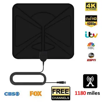 

1180 Miles 4K Digital HDTV Indoor Antenna High Gain HD TV Box Digital Amplifier Signal Booster TV Radius Surf HD Antennas #W1