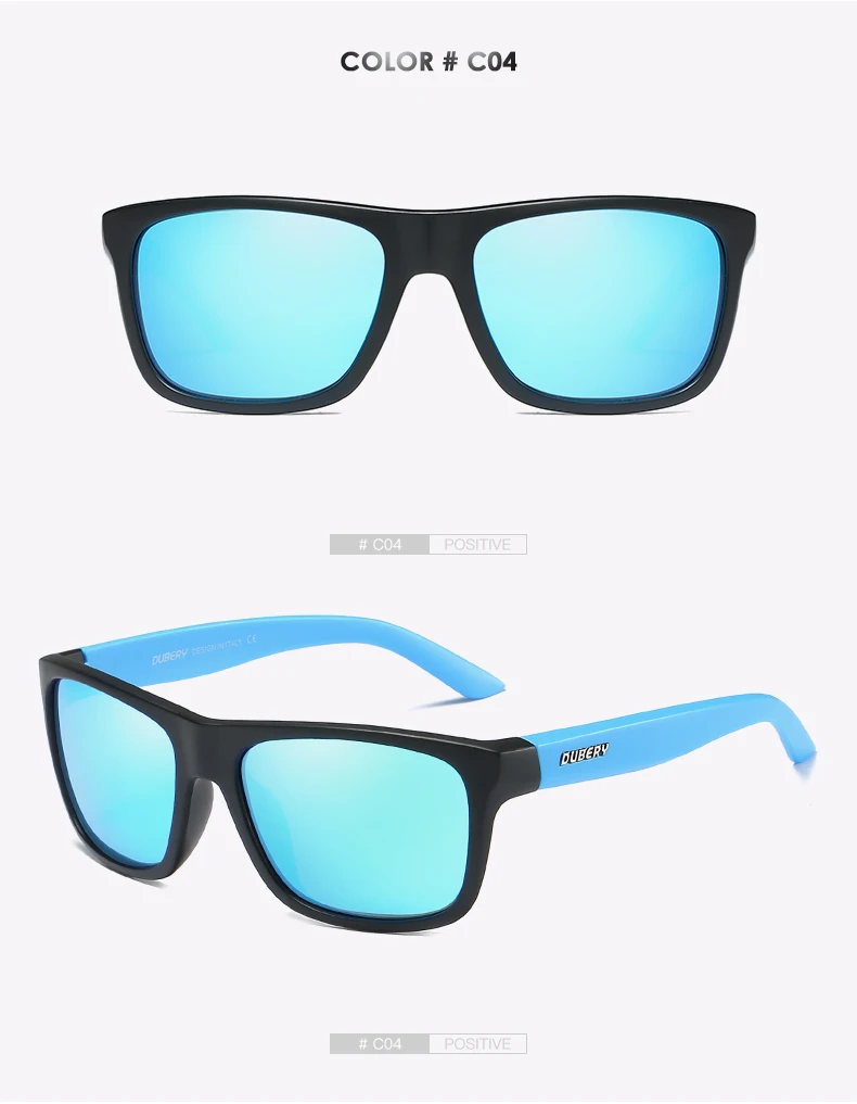 DUBERY HD поляризованные солнцезащитные очки для велоспорта, спорта, велосипеда, рыбалки, мужские MTB дорожные мужские спортивные солнцезащитные очки Gafas De Sol - Цвет: JHDB182 C4 BBBlue