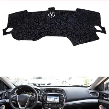 

Rose Pattern Non-slip Dashmat Dash Mat Dashboard Cover Pad Cover Carpet Car Sticker for N-issan CIMA 2016 Car Styling