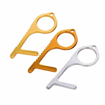 

20pcs/lot Hygiene Hand Non-Contact EDC Door Opener Contactless Safety Tool Door Handle Key Chain Wholesales