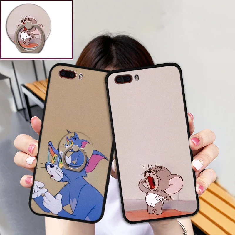 

Luxury Silicone Case For ZTE Nubia M2 M2 Lite Cat And Mouse Ring Back Cover For ZTE Nubia N2 N3