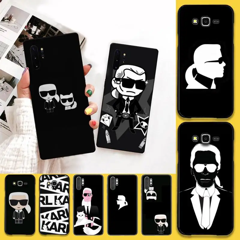 

NBDRUICAI Lagerfeld Brand designer Cartoon Cat Phone Case For Samsung Note 7 8 9 10 Lite Plus Galaxy J7 J8 J6 Plus 2018 Prime