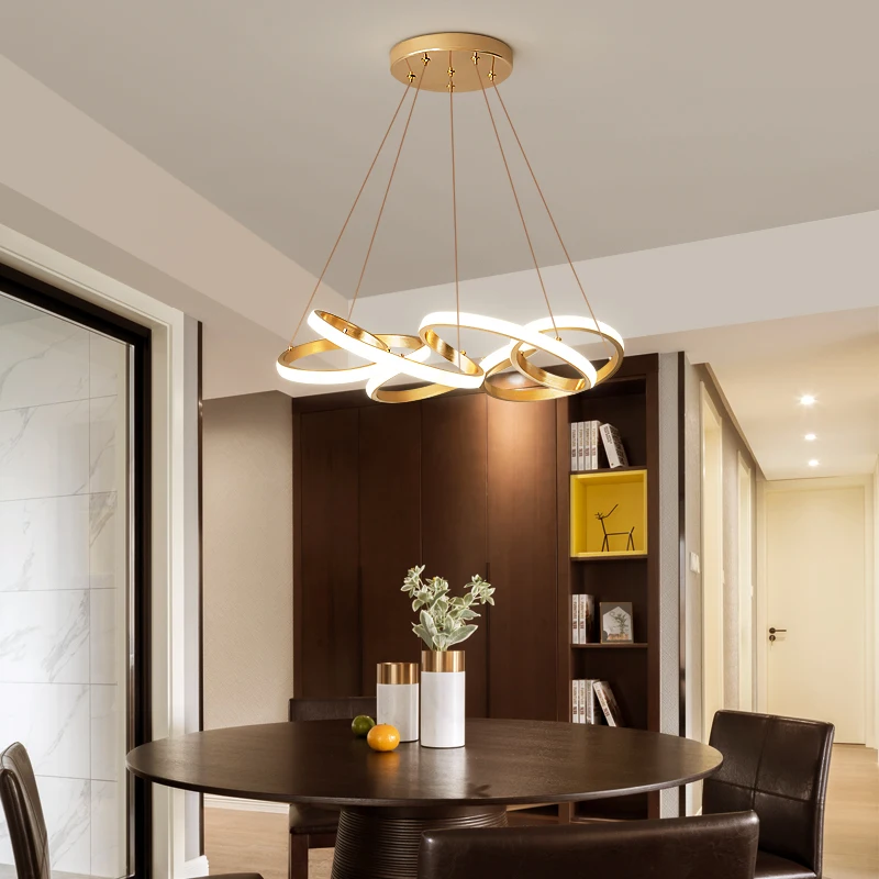 Современный светодиодный подвесной светильник для гостиной, столовой, офиса, дома, подвесные лампы с дистанционным затемнением, подвесные лампы, потолочные светильники