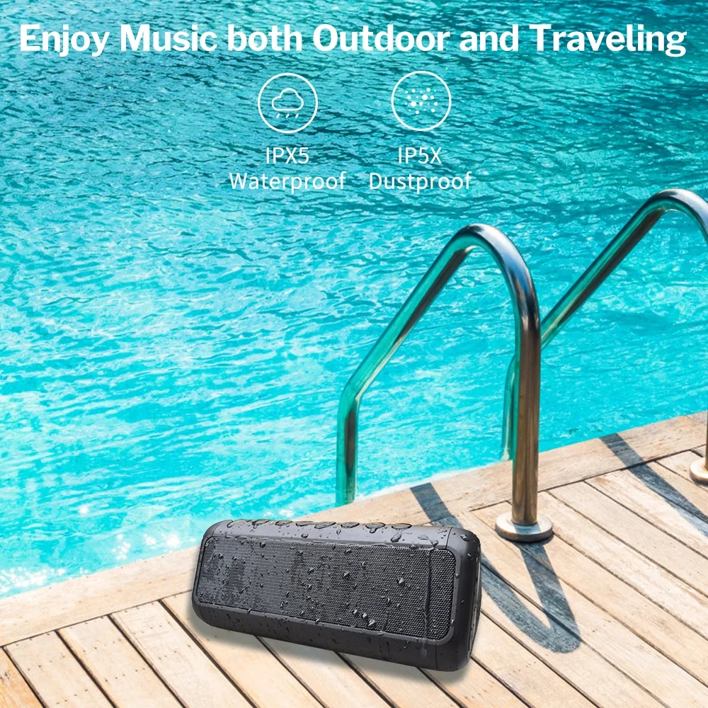 Bluetooth Колонка Deelife портативная Водонепроницаемая с солнечной батареей| |