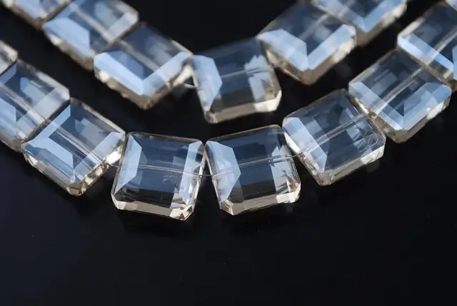 10pcs 13mm Square Faceted Cut Crystal Glass Loose Crafts Beads lot for DIY Jewelry Making 28