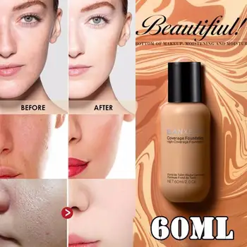 

Foundation 60ml Matte Long Lasting Full Concealer Foundation Makeup Natural Base Make Up