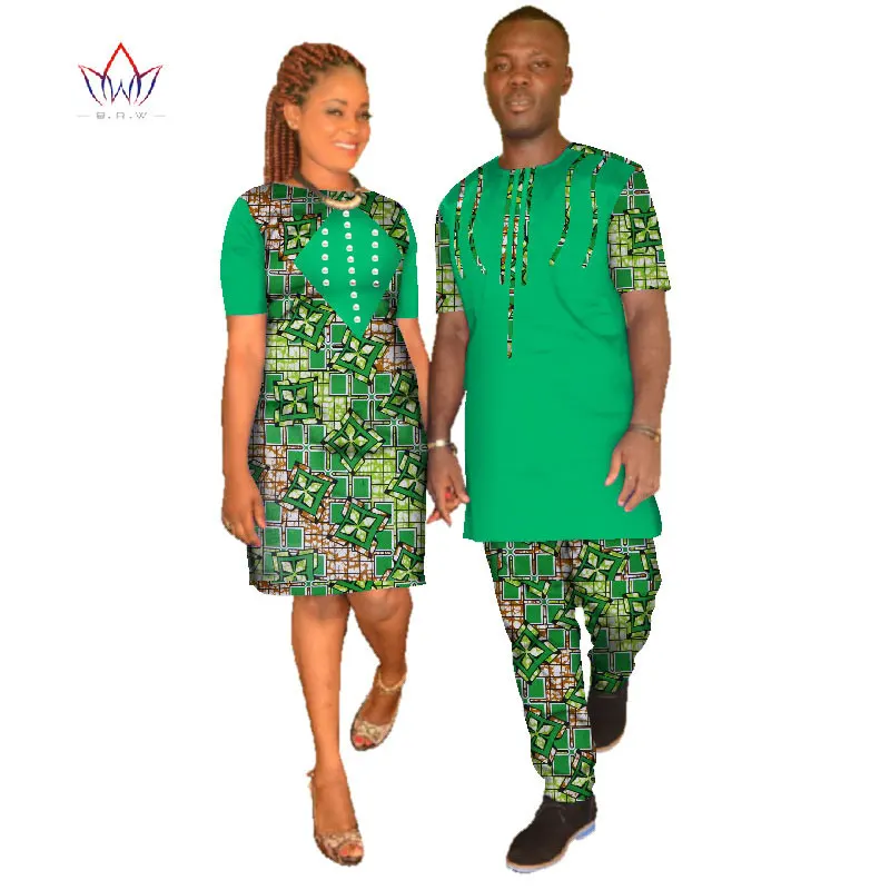 Новая пара одежды Подарок на годовщину для пары свадебное платье и футболка африканская Дизайнерская одежда традиционная Дашики WYQ09