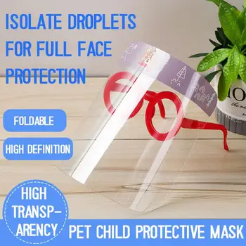 

Chirldren Kids PET Protective Anti-droplet Saliva Anti-fog HD Transparent Face Masks Sun Visor Hat Face Sheild Eye Protection