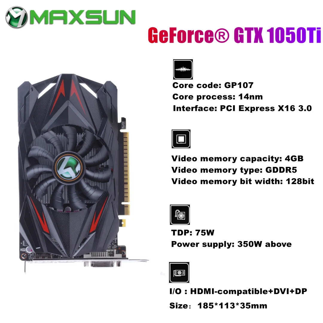 graphics card for pc MAXSUN New GTX1650 GTX1050Ti GT1030 GT730 4GB Graphic Cards  DDR5 DDR4 GPU 128Bit Video Gaming 12nm Video Card For PC Computer video card for gaming pc