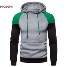 Miicoopie мужские толстовки Осенние Брендовые мужские Лоскутная Толстовка с длинными рукавами толстовки