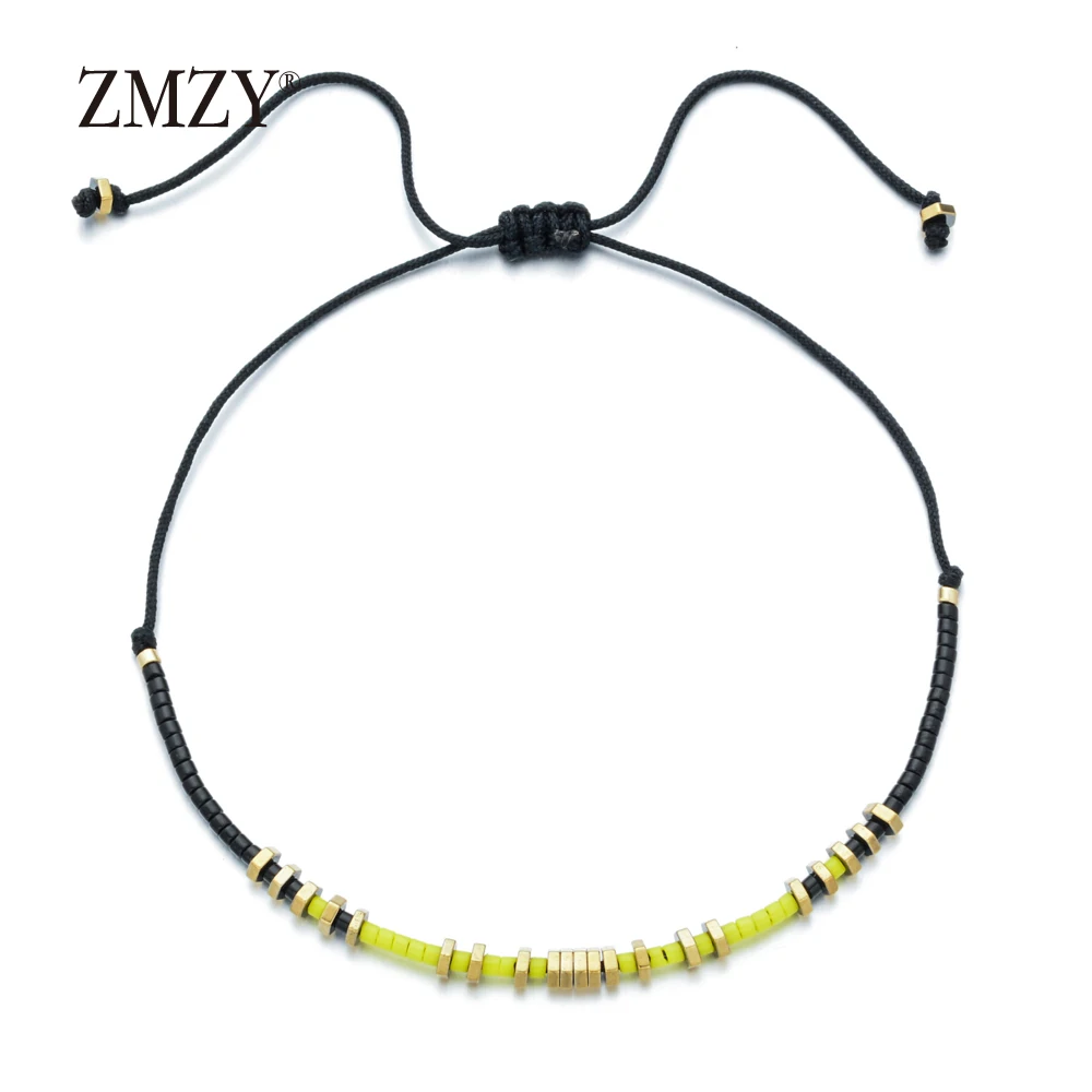 ZMZY Модные Винтажные Boho ручной работы веревка String браслеты дружбы для женщин девушек ювелирные изделия Boho Miyuki бусины браслет подарок - Окраска металла: HGSL007-7