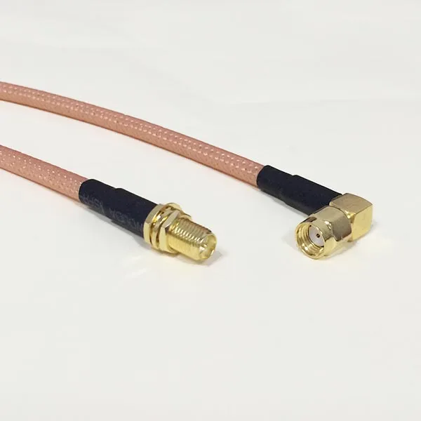 New   RP-SMA  Female  Jack Switch RP  SMA  Male  Plug  Right Angle rg142 3m