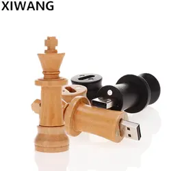 XIWANG 100% solid деревянные шахматы usb 2,0 4 ГБ 8 ГБ 16 ГБ 32 ГБ 64 ГБ usb деревянные шахматы персональная карта памяти флешки карта памяти u диск