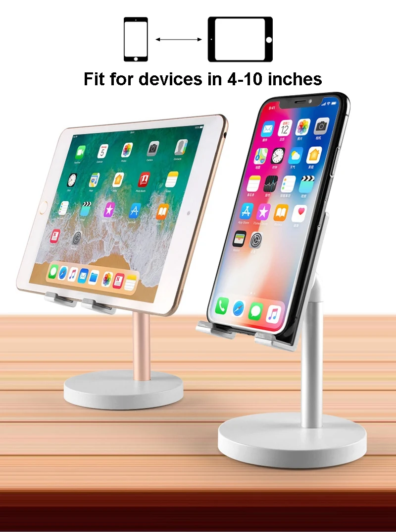  Tablet Holder Bed Desktop Diy Bracket For Ipad Desk Metal Tablet Stands Support 3.6 Inch To 10.6 In