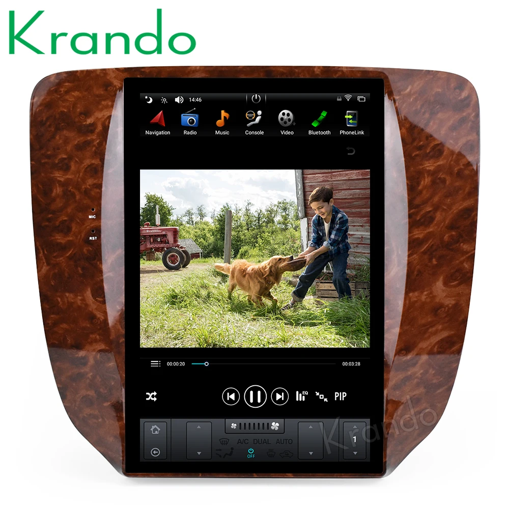 Вертикальная Автомагнитола Krando автомагнитола в стиле Теслы Android 8 1 4 + 32 ГБ 12 дюйма