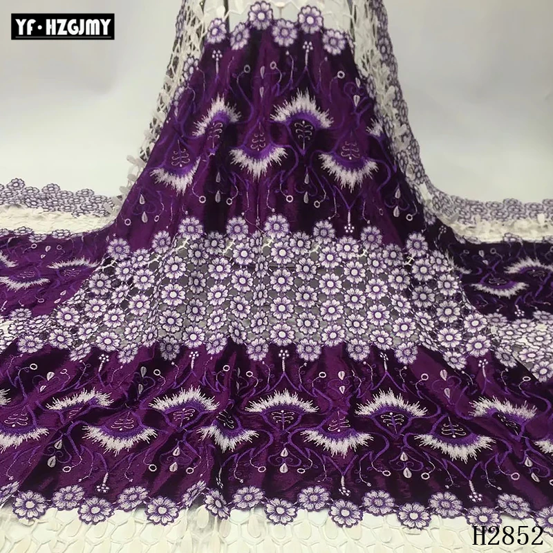 

YF HZGJMY african lace fabric high quality in 2019 embroidery french nigerian luxury lace fabric net lace for weddind dressA2852