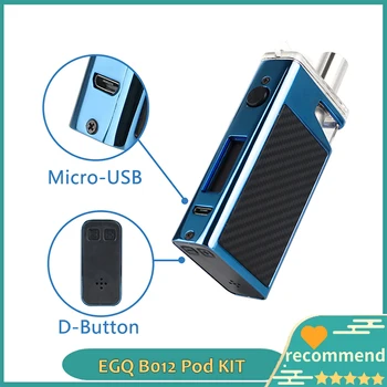 

EGQ B012 Pod System Mod Vape Kit Built in 1100mAh Battery & 1.6ml capacity cartridge Pod fit 0.1ohm/0.3ohm coil VS VINci