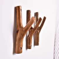 Solid Wood Tree Branch Hook Creative Retro Log Branch Xuanguan Door behind the Wall Hanging Clothes Hook Clothes Hanging 1
