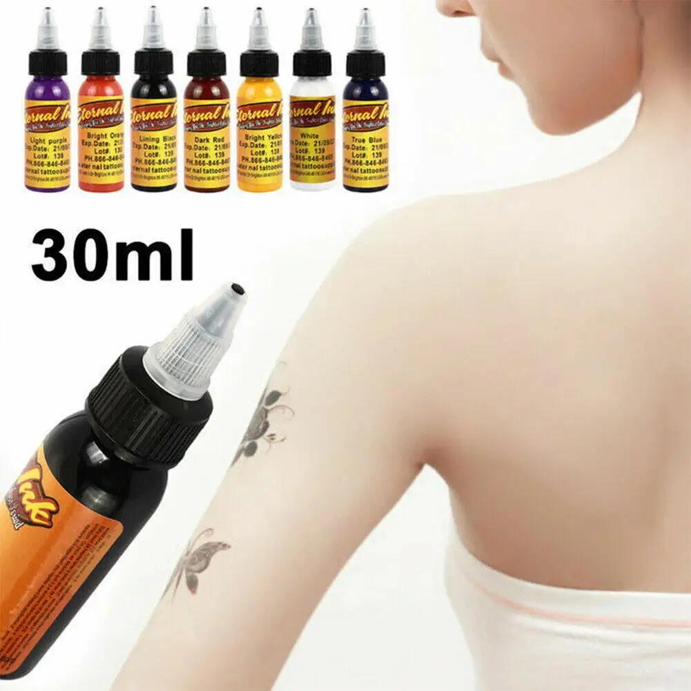 

30ML Professional Eternal Tattoo Ink Makeup DIY Tattoo Pigment Practice Color Inks Tattoo Accessories