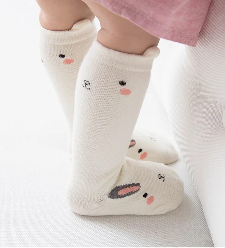 Newborn baby cotton socks baby boy girl non-slip cartoon mid-tube floor socks toddler leg warmers leg warmers girls