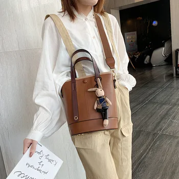 

Bag 2020 New Korean Style Messenger Bag Handbag Women's Fashion Handbag Retro Bucket Bag