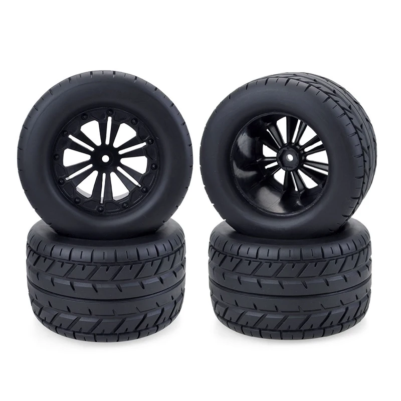 

for Hpi savage For 1/10 Monster Truck HPI HSP Savage XS TM Flux ZD Racing LRP RC Car Accessories 4Pcs 115mm Wheel Rim and Tires