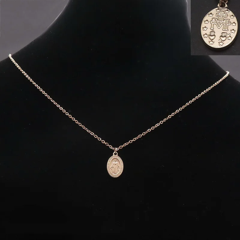 Женское Ожерелье из нержавеющей стали с кулоном 3 цвета|Ожерелья подвеской| |