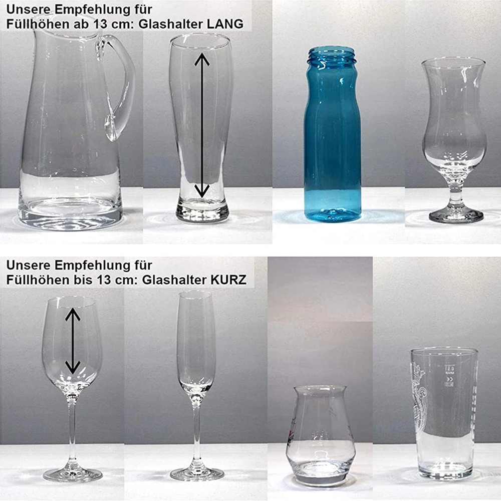 6pcs Spiked-Glasses Glass Holder Dishwasher Alleskonner Universal Attachment Holder Dish Rack Glass Glasses